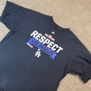 Dodgers Shirt Mens Extra Large Majestic LA‎ Adult Respect